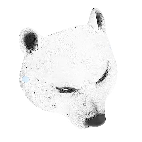 WOFASHPURET Delikate Polar Bear PU Tiermaske Für Kostümpartys Exquisite 3D Maske Für Karneval Und Halloween Ideale Party Dekoration Und Interessante Verkleidung Für Erwachsene von WOFASHPURET