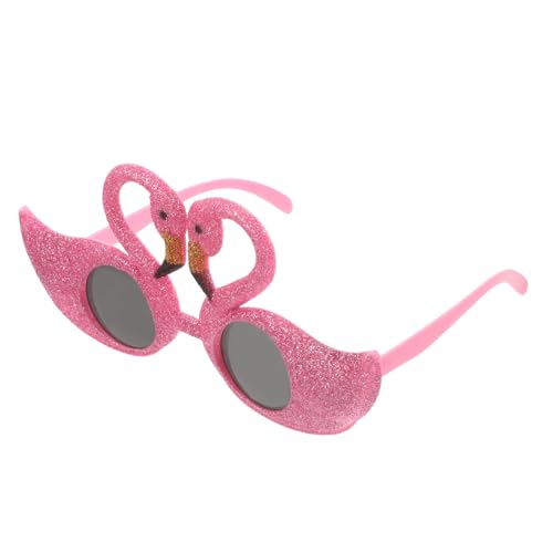 WOFASHPURET Flamingo-Brille fasching brille faschingsbrille scherzbrille Deko-Brille Scherzartikel-Brille Kostümbrille Sonnenbrille Teller hawaiianische dekorationen Neuheitsbrille Plastik von WOFASHPURET