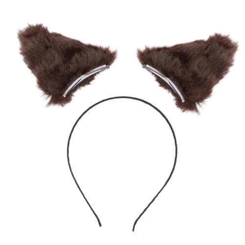 WOFASHPURET Fuchsohren Stirnband Tiere Stirnband Ohr Haarband Party Haarband Kinder Haarband Plüsch Ohr Kopfschmuck Halloween Kopfbedeckung Tiere Kopfschmuck Cosplay Kopfschmuck Party von WOFASHPURET