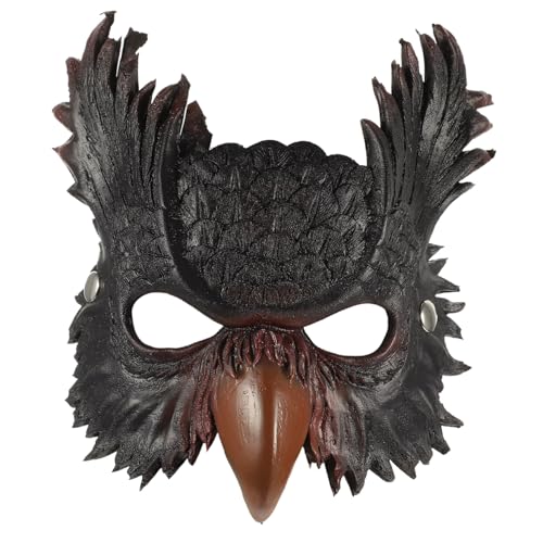WOFASHPURET Halbgesichts Eulenmaske aus Vliesstoff mit Verstellbarem Band Atmungsaktive Tiermasken für Halloween Karneval Cosplay Party Unisex Leicht und Komfortabel Zufällige Zufällige Farbe WOFASHPURET Halbgesichts Eulenmaske aus Vliesstoff mit Verstellbarem Band Atmungsaktive Tiermasken für Halloween Karneval Cosplay Party Unisex Leicht und Komfortabel Zufällige Zufällige Farbe von WOFASHPURET