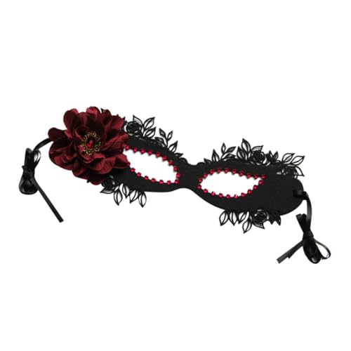 WOFASHPURET Halbgesichtsmaske mit Rosen und Strasssteinen Venezianische Masquerade Maske aus Leichtem Komfortabel und Langlebig für Halloween Karneval Cosplay und Partyzubehör WOFASHPURET Halbgesichtsmaske mit Rosen und Strasssteinen Venezianische Masquerade Maske aus Leichtem Komfortabel und Langlebig für Halloween Karneval Cosplay und Partyzubehör von WOFASHPURET