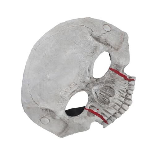 WOFASHPURET Halloween Halbschädelmaske aus Flexiblem Schaumstoff Leichter Atmungsaktiver Skull Half Mask mit Blutrotem Auge Realistische Skelettdetails für Kostüm Party Maske für Gothic WOFASHPURET Halloween Halbschädelmaske aus Flexiblem Schaumstoff Leichter Atmungsaktiver Skull Half Mask mit Blutrotem Auge Realistische Skelettdetails für Kostüm Party Maske für Gothic von WOFASHPURET