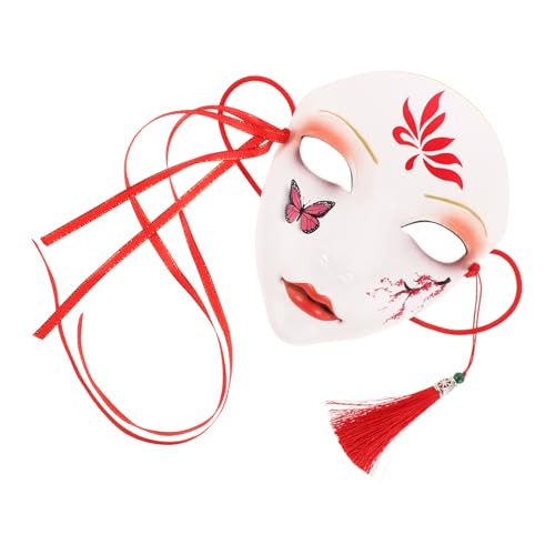 WOFASHPURET Handbemalte Masken Im Chinesischen Stil Chinesische Maske Kimono-masken Cosplay-maske Venezianische Maske Maskerade Kostüm Maske Anime Und Maske Tierkostüm-maske Fuchsmaske Plastik von WOFASHPURET