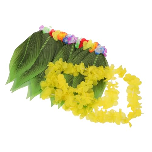 WOFASHPURET Hawaiian Kostüm Damen mit Tropischem Grasrock und Blumen Luau Outfit für Strandparty Komfortabel Verstellbar für Hawaii Mottoparty und WOFASHPURET Hawaiian Kostüm Damen mit Tropischem Grasrock und Blumen Luau Outfit für Strandparty Komfortabel Verstellbar für Hawaii Mottoparty und von WOFASHPURET