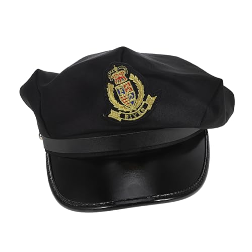 WOFASHPURET Kapitänsmütze mit Goldener Weizenähren dekoration Marineblau Octogonal Polyester Stilvolle Matrosenuniform Mütze für Cosplay Bühne Party und Kostümaccessoire WOFASHPURET Kapitänsmütze mit Goldener Weizenähren dekoration Marineblau Octogonal Polyester Stilvolle Matrosenuniform Mütze für Cosplay Bühne Party und Kostümaccessoire von WOFASHPURET