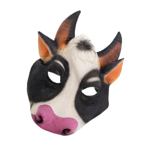 WOFASHPURET Kuhmaske Halloween-Maske lustige masken Cosplay-Maske Masken für Partys Masken für Erwachsene Maske für Halloween Tierkopfmasken Kuh-Maske tierische Maske Party-Maske Emulsion von WOFASHPURET