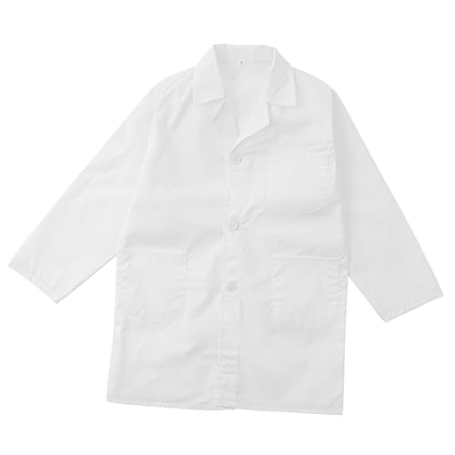 WOFASHPURET Laborkittel Baumwollmischung Atmungsaktiv mit Taschen Unisex Wissenschaftler Kostüm für Rollenspiele Party und Schule Mittel WOFASHPURET Laborkittel Baumwollmischung Atmungsaktiv mit Taschen Unisex Wissenschaftler Kostüm für Rollenspiele Party und Schule Mittel von WOFASHPURET