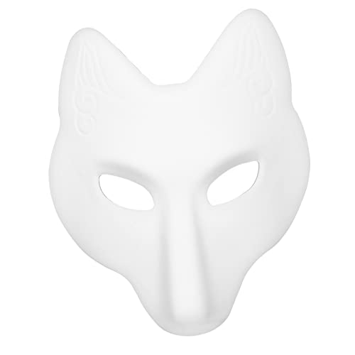 WOFASHPURET Leere Fox Aus Handbemalt DIY Bastelmaske Für Halloween Maskerade Und Cosplay Perfekte Party Für Kreative Kostüme von WOFASHPURET