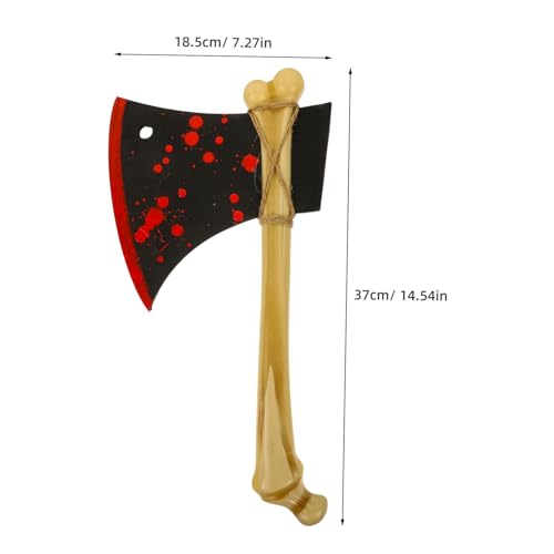 WOFASHPURET Leichte Halloween Skelett Axt Deko Realistische Einseitige Knochenwaffe für Party Cosplay Handliches Halloween Kostüm Zubehör für Fotorequisiten und Bühnenhintergründe WOFASHPURET Leichte Halloween Skelett Axt Deko Realistische Einseitige Knochenwaffe für Party Cosplay Handliches Halloween Kostüm Zubehör für Fotorequisiten und Bühnenhintergründe von WOFASHPURET