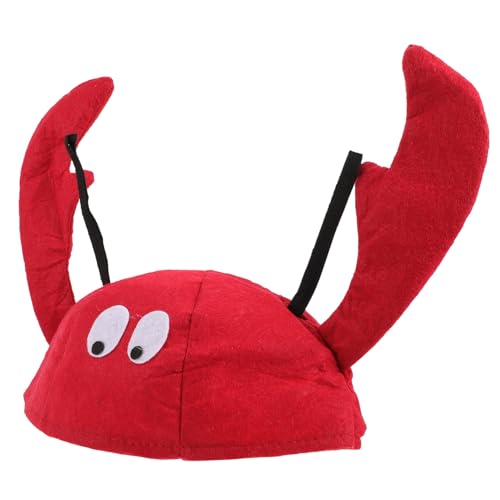 WOFASHPURET Lustiger Lobster Hut Für Halloween Kreative Kostü Kopfbedeckung Roter Krabben Hut Für Partys Und Cosplay Witziges Accessoire Für Erwachsene Und von WOFASHPURET