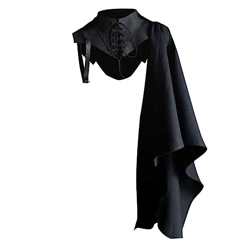 WOFASHPURET Mittelalterlicher Umhang Für Herren Mit Stehkragen Cosplay Cape Für Halloween Partys Und Kostüme Größe Ideal Für Gothic Und Retro Looks von WOFASHPURET