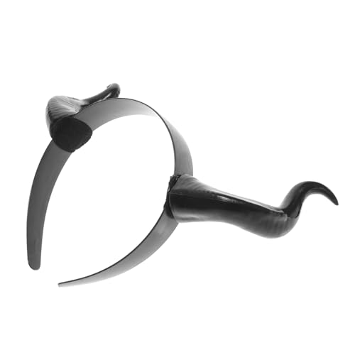 WOFASHPURET Ox Horn Haarreif Kunststoff Wiederverwendbar Kostüm Kopfschmuck für Halloween Karneval Party Zubehör Biest Hörner Stirnband Festlicher Kopfschmuck WOFASHPURET Ox Horn Haarreif Kunststoff Wiederverwendbar Kostüm Kopfschmuck für Halloween Karneval Party Zubehör Biest Hörner Stirnband Festlicher Kopfschmuck von WOFASHPURET