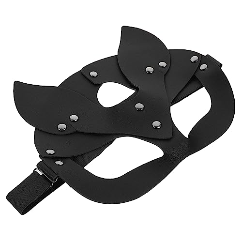 WOFASHPURET PU Fox Masken Für Damen Masquerade Party Im Punk Stil Ideal Für Tanzpartys Und Cosplay Hochwertiges Kostümzubehör Für Karneval Und Halloween von WOFASHPURET