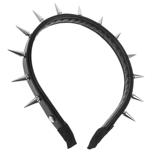 WOFASHPURET Punk Nieten Haarband Für Damen Stilvolles Festival Stirnband Dekoratives Cosplay Haarreif Perfektes Haarschmuck Für Partys Und Events von WOFASHPURET