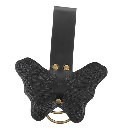 WOFASHPURET Renaissance Gürtelanhänger aus Schwarzem Kunstleder Schmetterlings Design Mittelalterliches Kostümzubehör für Damen für Cosplay Historische Kostüme und Halloween Vielseitig WOFASHPURET Renaissance Gürtelanhänger aus Schwarzem Kunstleder Schmetterlings Design Mittelalterliches Kostümzubehör für Damen für Cosplay Historische Kostüme und Halloween Vielseitig von WOFASHPURET
