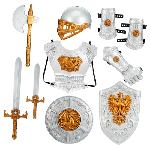 WOFASHPURET Ritter Kostüm Cosplay Outfit Jungen Karneval Fasching Halloween Party Verkleidung Bühnenauftritt Zubehör WOFASHPURET Ritter Kostüm Cosplay Outfit Jungen Karneval Fasching Halloween Party Verkleidung Bühnenauftritt Zubehör von WOFASHPURET