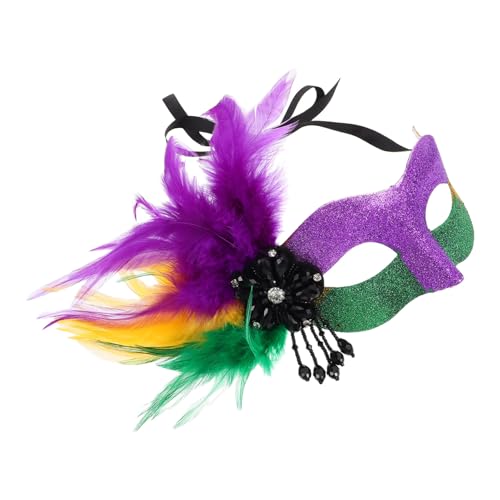 WOFASHPURET Rote Federmaske Für Karneval Maskenball Und Halloween Elegante Maske Für Damen Und Herren Für Kostümpartys Cosplay Und Irische Ostervorführungen von WOFASHPURET