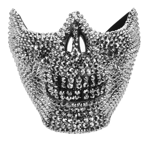 WOFASHPURET Schädelmaske Silberne Maskierte Maskenball Maskenparty Halloween-Attacken Halloween- für Party Dekorative Cosplay-Requisiten Plastik Silver von WOFASHPURET