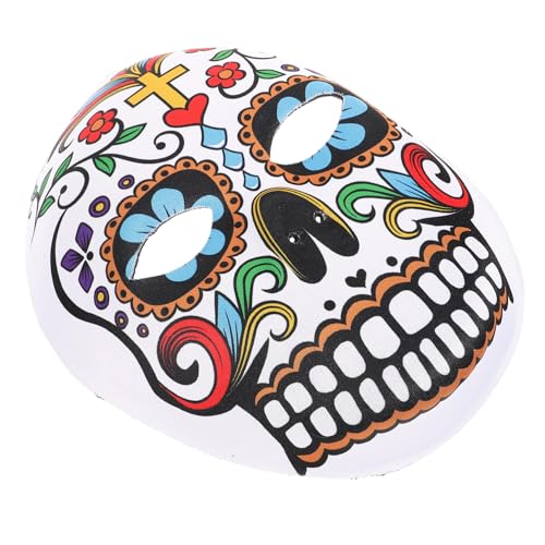 WOFASHPURET Skull Mask Mit Elastischem Band Stylische Maske Für Den Tag Der Toten Ideales Kostümzubehör Für Halloween Karneval Und Mexikanische Feste von WOFASHPURET