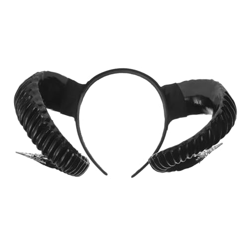 WOFASHPURET Teufelshorn-Stirnband Haarschmuck für Mädchen Stirnbänder für Mädchen Stirnband aus Horn mädchen stirnbänder Cosplay-Stirnbänder Haarschmuck für Frauen Haarband Plastik Black von WOFASHPURET