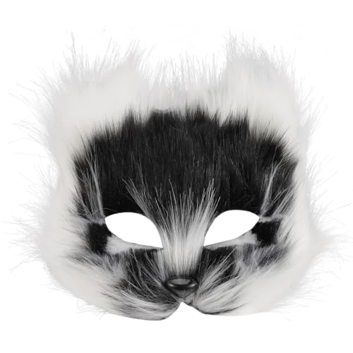 WOFASHPURET Tier Fuchs Wolf Maske, Karneval Füchse Maske, Halloween Tiermaske, Maske Kunstfell Plüsch Katze Halbes Gesicht Masken Katzen Masken mit Fel für Kostümzubehör Karneval WOFASHPURET Tier Fuchs Wolf Maske, Karneval Füchse Maske, Halloween Tiermaske, Maske Kunstfell Plüsch Katze Halbes Gesicht Masken Katzen Masken mit Fel für Kostümzubehör Karneval von WOFASHPURET