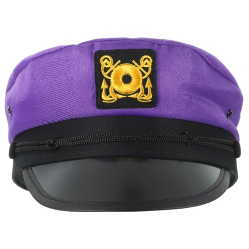 WOFASHPURET Verstellbare Kapitänsmütze Matrosenhut für Erwachsene Damen Herren Atmungsaktive Leichte Cosplay Party Mütze mit Dekorativem Muster Vielseitiges Kostüm Accessoire für und WOFASHPURET Verstellbare Kapitänsmütze Matrosenhut für Erwachsene Damen Herren Atmungsaktive Leichte Cosplay Party Mütze mit Dekorativem Muster Vielseitiges Kostüm Accessoire für und von WOFASHPURET