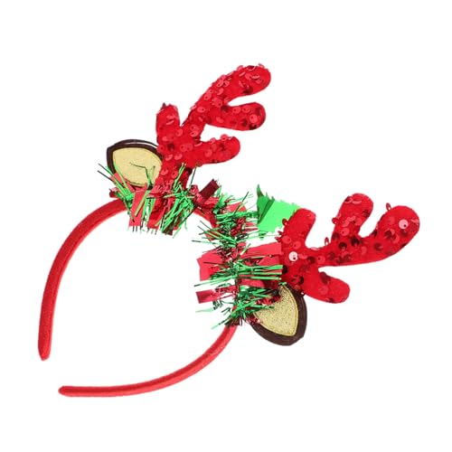 WOFASHPURET Weihnachtsgeweih Haarband Für Damen Festliches Stirnband Mit Glitzer Ideales Weihnachts Accessoire Für Partys Und Verkleidungen Lustige Geschenkidee Für Erwachsene Und von WOFASHPURET