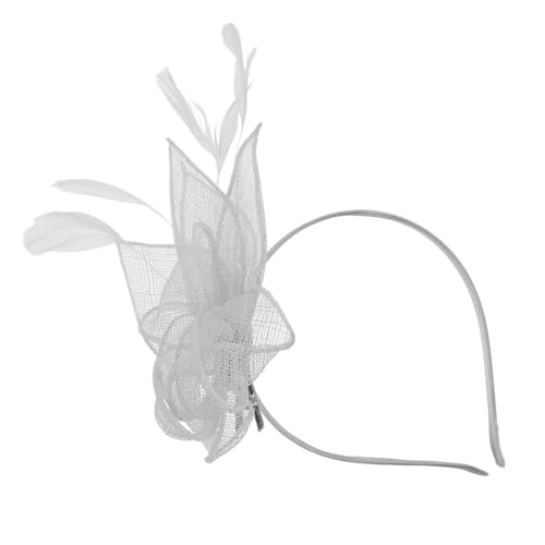 WOFASHPURET Weißes Fascinator-stirnband, Teeparty-hut, Haarspange für Cocktail-events, Halloween, Weihnachten WOFASHPURET Weißes Fascinator-stirnband, Teeparty-hut, Haarspange für Cocktail-events, Halloween, Weihnachten von WOFASHPURET