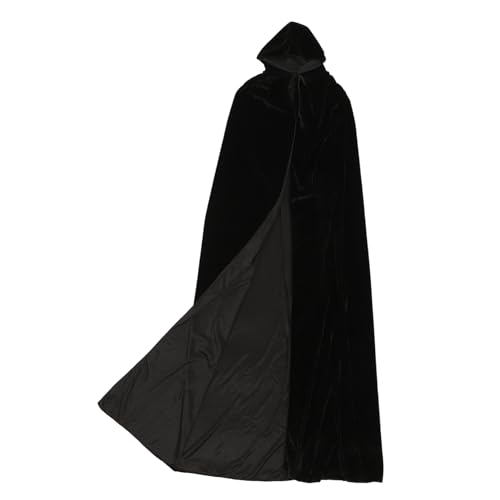 WOFASHPURET Wiederverwendbarer Hexen Halloween Umhang Mit Kapuze Für Damen Kreatives Kostü Für Halloween Partys Vielseitig Einsetzbar Teufel Vampir Oder Gothic Outfit Ideal Für von WOFASHPURET