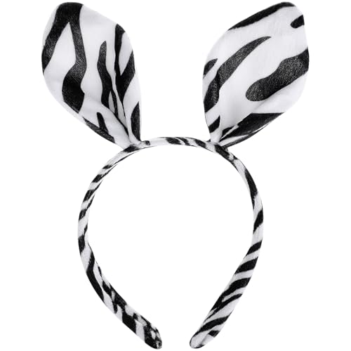 WOFASHPURET Zebra-stirnband, Tierohren, Cosplay-haar-accessoire, Süße Party-dekoration für Frauen Und Teenager, Plüsch-tierkostüm-stirnband, Halloween-kopfbedeckung WOFASHPURET Zebra-stirnband, Tierohren, Cosplay-haar-accessoire, Süße Party-dekoration für Frauen Und Teenager, Plüsch-tierkostüm-stirnband, Halloween-kopfbedeckung von WOFASHPURET