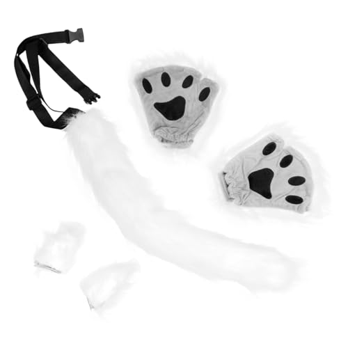 WOFASHPURET üsch Katze Cosplay Set Mit Katzenmaske Katzenhandschuhen Und Socken Perfektes Kostümzubehör Für Halloween Karneval Und Katzenthemen Geburtstagsfeiern von WOFASHPURET