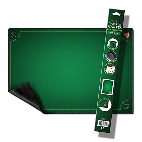 WOGAMAT Offizieller Belotte-Teppich, luxuriös, Standardgröße, 60 x 40 cm, dickes Neopren, rutschfest – perfekte Kartengleitung, verwendet in Casinos, Ecke, Gegend von WOGAMAT