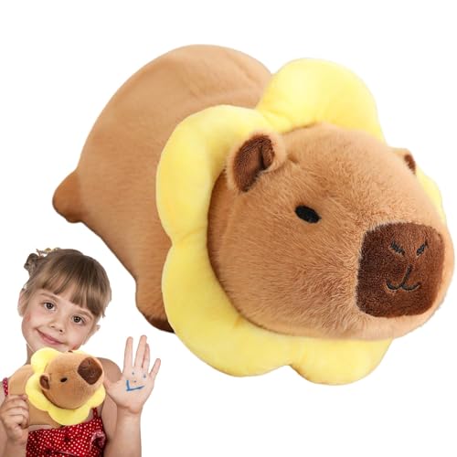 Süßes Capybara-Plüschtier, Capybara-Stofftier - 10-Zoll weicher Capybara-Plüsch | Realistische Tierplüsch-Heimdekoration, Kawaii-Spielzeugkissen und Plüschtiere für Freundinnen, Schwestern, Freunde von WOGXN