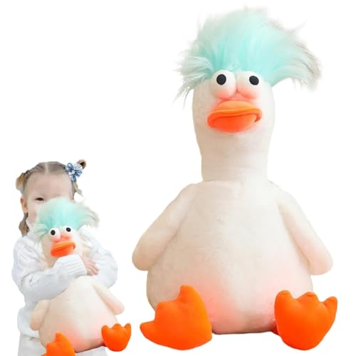 WOGXN Ente Stofftier,Ente Plüsch | Weiches Puppenspielzeug mit pelzigem Haar - Kuschelige Plüschtiere, kuscheliges kleines Plüschtier für und Mädchen von WOGXN