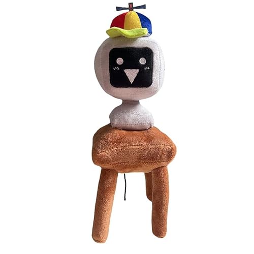 WOHAKUGX Sprunki Plush Toy, Music Game Sprunki Characters Plush Doll,Gray Simon Pinki Soft Plush Stuffed Monster Figurine Pillow,for Game Fans and Friends Birthday Present (Mr Computer) von WOHAKUGX