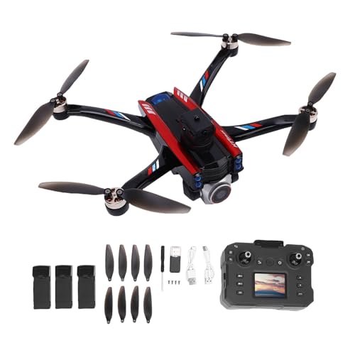 Drohne mit Kamera, Fliegende Drohne mit bürstenlosen Motoren HD Fernbedienung Quadcopter mit einem Schlüssel zum Abnehmen von Landeinhaltsvermeidung optischer Flusssystem für (Dreifach elektrische) Drohne mit Kamera, Fliegende Drohne mit bürstenlosen Motoren HD Fernbedienung Quadcopter mit einem Schlüssel zum Abnehmen von Landeinhaltsvermeidung optischer Flusssystem für (Dreifach elektrische) von WOHPNLE