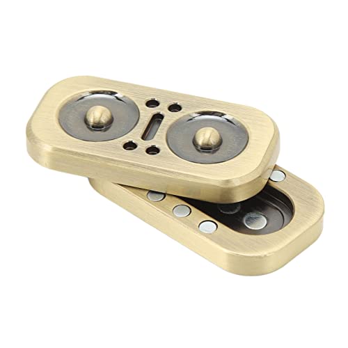 Eulen-Fidget-Slider, Push-Metall-Fidget-Spielzeug, niedlicher Magnet-Slider, Zappelspielzeug, druckangstlinderndes Metall-Fidget-Slider, Figette-Spielzeug für Erwachsene (Gold) von WOHPNLE