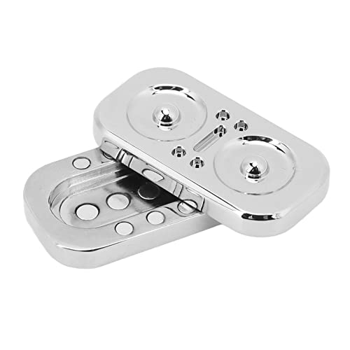 Eulen-Fidget-Slider, Push-Metall-Fidget-Spielzeug, niedlicher Magnet-Slider, Zappelspielzeug, druckangstlinderndes Metall-Fidget-Slider, Figette-Spielzeug für Erwachsene (Silver) von WOHPNLE