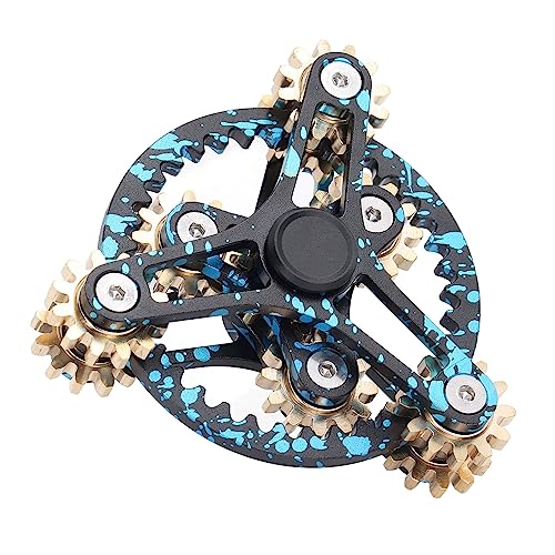 Fidget Toy, Metall Fidget Gyro Toy 3 Gears Linkage Toy Multifunktionales Pure Brass Gears Linkage Hand Gyroskop Toy Gear Fidget Toy für ADD ADHS von WOHPNLE