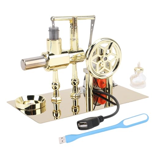 Hot Air Stirling Motormotormodell, Zinklegierung Stirling Motormodell mit LED -Licht -Lehrkit für Erwachsene Desktop -Ausbildung Spielzeug Hot Air Stirling Motormotormodell, Zinklegierung Stirling Motormodell mit LED -Licht -Lehrkit für Erwachsene Desktop -Ausbildung Spielzeug von WOHPNLE