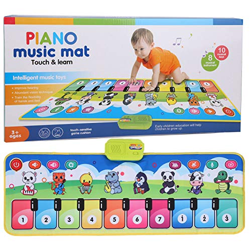 Musical Piano Matte, 110x36cm Play Game Matte mit Sound- und Aufnahmefunktion Kinder Spielen Mat Teppichspielzeug für Baby -Bildungsspaß Musical Piano Matte, 110x36cm Play Game Matte mit Sound- und Aufnahmefunktion Kinder Spielen Mat Teppichspielzeug für Baby -Bildungsspaß von WOHPNLE
