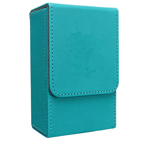 Tarot -Aufbewahrungsbox mit Sun Moon Design großgröße PU Leder Tarot Kartenbox für universelle Standardgröße Tarotkarten (Blue Green) von WOHPNLE