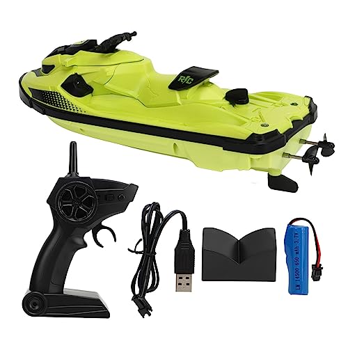 WOHPNLE 1/14 2,4G Fernbedienung Motorboot Sommer Wasser Spielzeug Kinder RC Boot für Pools und Seen (Green) von WOHPNLE