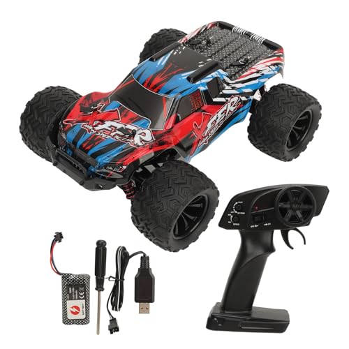 WOHPNLE 1:16 RC-Auto, 7,4 V, 1500 mAh, 40 km/h Höchstgeschwindigkeit, Doppelmotor-Antrieb, Geländewagen für Kinder und Erwachsene (Red) von WOHPNLE