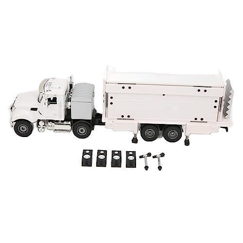 WOHPNLE 1:50 Mobiles Bühnen-Truck-Modell mit drehbarem Autokopf und n für Kinder, Wohnwagen-Truck-Modell, Spielzeug zum Sammeln und Dekorieren von WOHPNLE