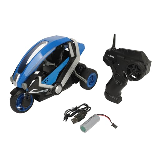 WOHPNLE 1:8 2,4G Fernbedienung Stunt Motorrad 360 Grad Rotierenden Drift Flip High Speed ​​3 RC Motorrad (Blau) von WOHPNLE