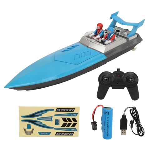 WOHPNLE 2,4 G Fernbedienung Boot Mini Segelboot Modell High Speed ​​RC Elektrische Boot Wasser Spielzeug Fern Entfernung 50-100 m (Blue) von WOHPNLE