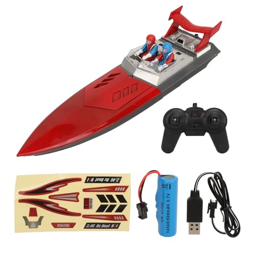 WOHPNLE 2,4 G Fernbedienung Boot Mini Segelboot Modell High Speed ​​RC Elektrische Boot Wasser Spielzeug Fern Entfernung 50-100 m (Red) von WOHPNLE