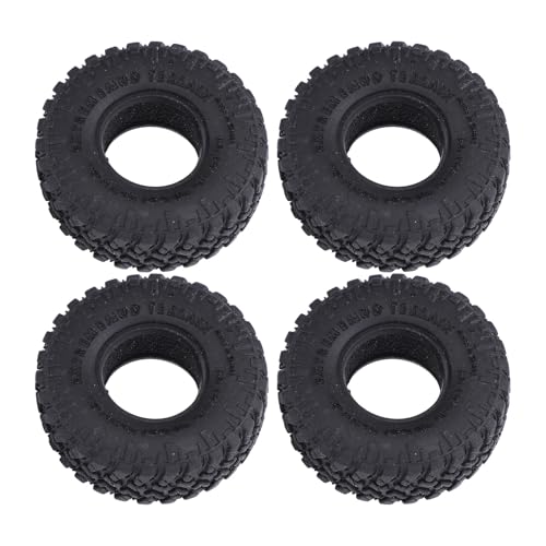 WOHPNLE 4 Stück 1 Zoll RC-Autoräder Gummischwammfutter 55 x 19 mm RC-Autoreifen Reifen Ersatz für Axial SCX24 für FMS FCX24 AX24 1/18 1/24 von WOHPNLE