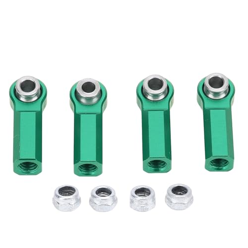 4 Stück RC Link Rod End M4 Gewinde CW 7 mm hochfeste Kugelgelenkköpfe aus Legierung für 1/10 Modellauto (Grün) von WOHPNLE